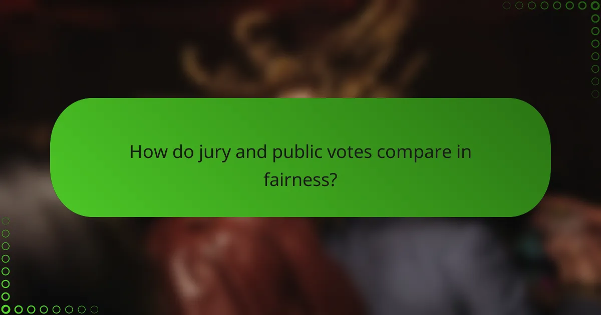 How do jury and public votes compare in fairness?